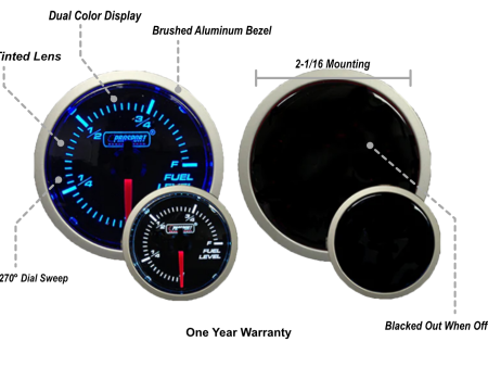 Blue   White - 2-1 16  Fuel Level Gauge Online now