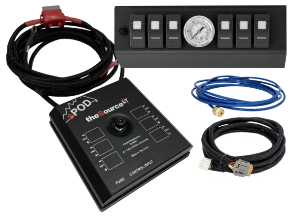 Spod 07-08 Jeep Wrangler JK SourceLT w  Air Gauge and Red LED Switch Panel Discount