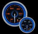 2-1 16  Crystal Blue White Oil Temperature Gauge on Sale