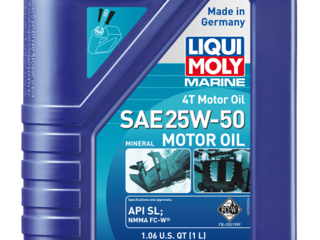 LIQUI MOLY 1L Marine 4T Motor Oil SAE 25W50 For Sale