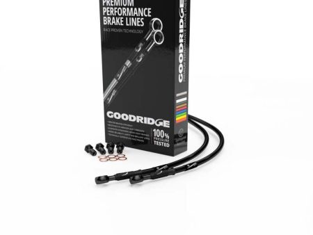 Goodridge 03-16 Suzuki SV650S Faired Black Race Front SS Brake Lines w Black Fittings For Discount