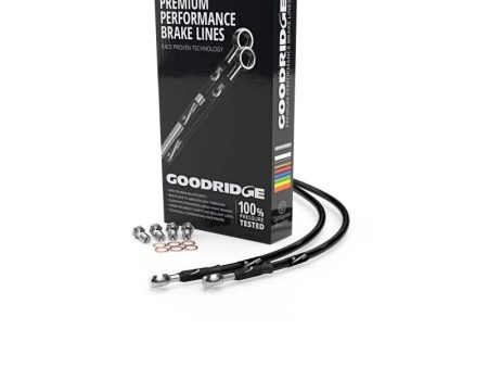 Goodridge 03-16 Suzuki SV650 Unfaired Black Front SS Brake Lines Online now