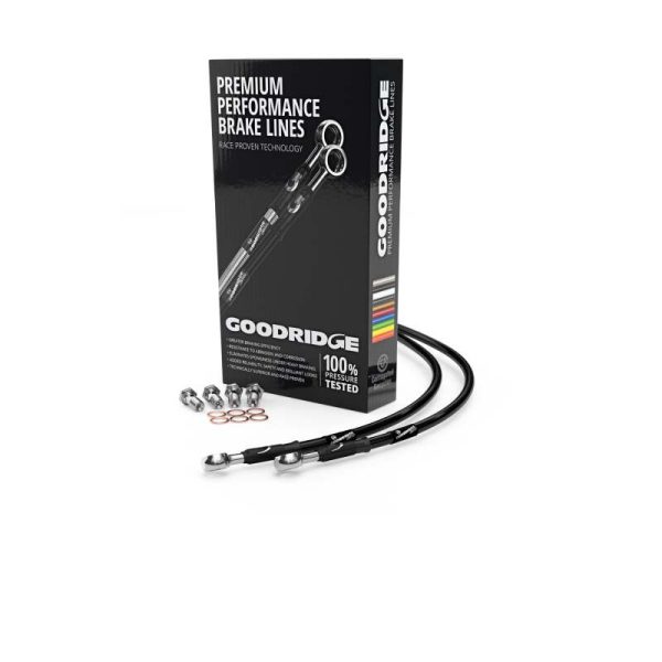 Goodridge 03-16 Suzuki SV650 Unfaired Black Front SS Brake Lines Online now