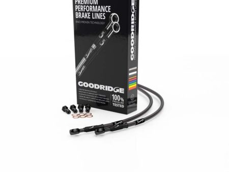 Goodridge 03-16 Suzuki SV650 SV650S Carbon Rear SS Brake Lines w Black Fittings For Discount