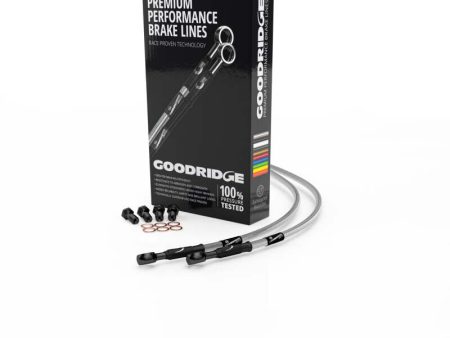 Goodridge Suzuki GSXR600 750 K4-K5 Clear Front SS Brake Lines w Black Fittings Hot on Sale