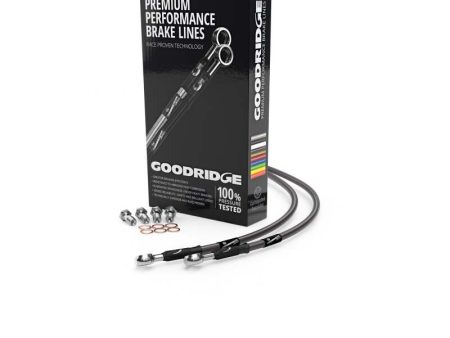 Goodridge Suzuki GSXR600 750 K4-K5 Carbon Race Front SS Brake Lines For Sale