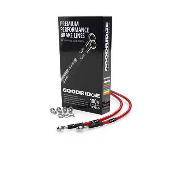 Goodridge Suzuki GSXR600 750 K4-K5 Red Front SS Brake Lines Online Hot Sale