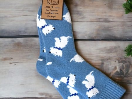 1 pair Jess & Lou Wonderful Westies Ribbed Womens Socks Online