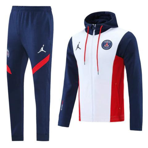 KIT GIACCA A ZIP CON CAPPUCCIO + TUTA PSG X JORDAN 2021 22 For Sale