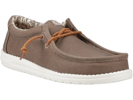 Hey Dude Wally Waxed Canvas Mens Slip On Shoe on Sale