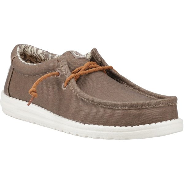 Hey Dude Wally Waxed Canvas Mens Slip On Shoe on Sale