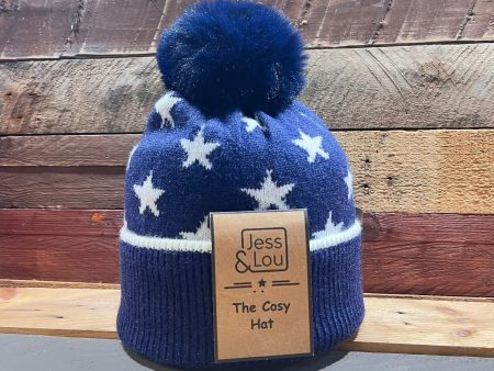 Jess & Lou Star Bobble Hat Hot on Sale